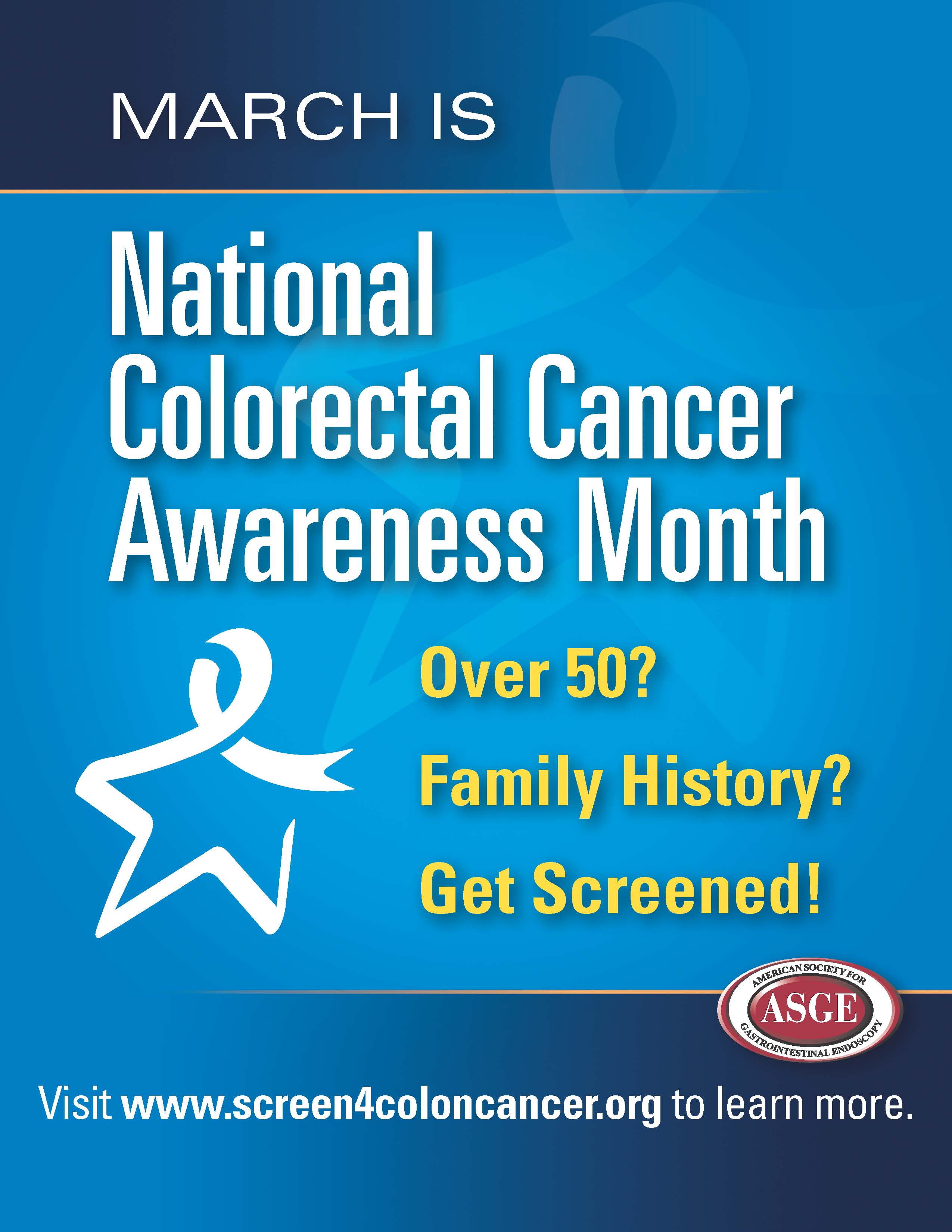 National Colon Cancer Awareness Month Poster National Colon Cancer Awareness Month Poster