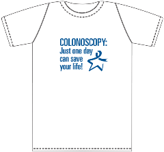 Colonoscopy T-shirt Back - Blue Text Thumbnail