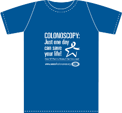 Colonoscopy T-shirt Front - White Text Thumbnail